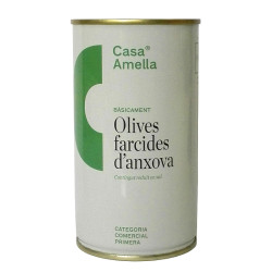 ACEITUNAS RELLENAS DE ANCHOA SIN GLUTEN LATA 350gr